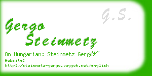 gergo steinmetz business card